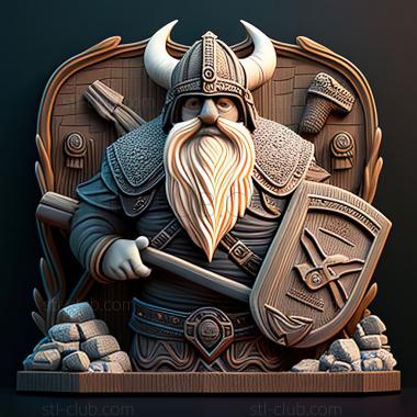 3D модель St Ферма Frenzy Viking Heroes игра (STL)